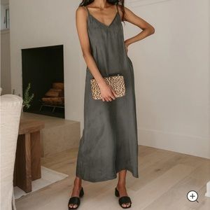 Jenni Kayne Rio Slip dress in Moss